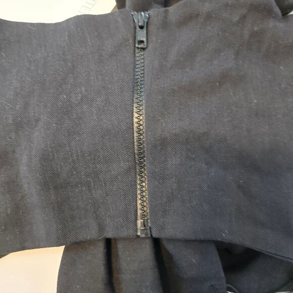 Just BEE Queen Luna One Shoulder Fringe Bandeau Crop Top Black Linen Blend L NWT - Picture 11 of 11